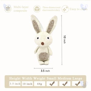 Di lusso personalizzato piccolo cane in maglia giocattolo di coniglio morbido ripieno di masticazione carino e adorabile coniglietto peluche giocattolo per animali domestici dai produttori - Product Image 2