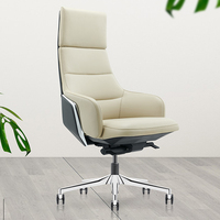 Chaises de bureau de luxe modernes en cuir à dossier haut, mobilier de bureau exécutif commercial contemporain