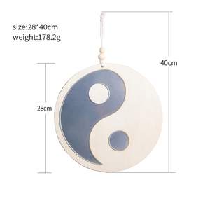 <span class=keywords><strong>Miroir</strong></span> mural en bois Yin & Yang <span class=keywords><strong>Feng</strong></span> <span class=keywords><strong>Shui</strong></span> pour salon, décoration d'intérieur, nouvelle collection - Product Image 5