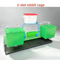 Cage à lapins en acier galvanisé robuste avec plateau amovible pour l'élevage commercial de volailles et les opérations d'élevage