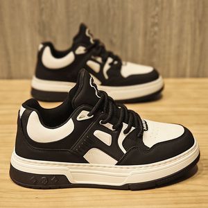 New Men's Breathable Arch <b>Support</b> Black White Patterned Sneakers for Casual Sporty Wear Trendy Fashion - Product Image 5