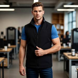 Gilet Softshell pour homme en polyester et coton, séchage rapide et respirant, pour le travail en extérieur/broderie - Product Image 2