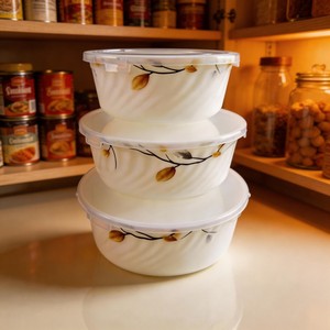 Casserole décorative en verre <span class=keywords><strong>opale</strong></span> HARVIT contemporaine et écologique avec couvercle pour importateurs - Product Image 4