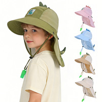 Chapeau d'été pour enfants, chapeau de pêcheur à large bord, en maille respirante, protection solaire, dessin animé, pour l'extérieur