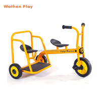 Tricycle en acier pour enfants Wathen O-001, 3 roues avec 2 sièges pour la maternelle et la préscolaire