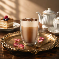 Ensemble de 6 verres à double paroi JY, 350 ml, tasses à latte, résistantes au micro-ondes, pour boissons froides, soufflées à la bouche