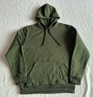 Sudadera con Capucha Negra de Corte Regular y Largo Estándar, Diseño Bordado, Felpa Sólida de Poliéster y Algodón para Hombre, Invierno, ODM