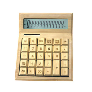 Bamboo Calculator 12 Digit <b>Solar</b> <b>Powered</b> Large Office Gift Calculator - Product Image 3