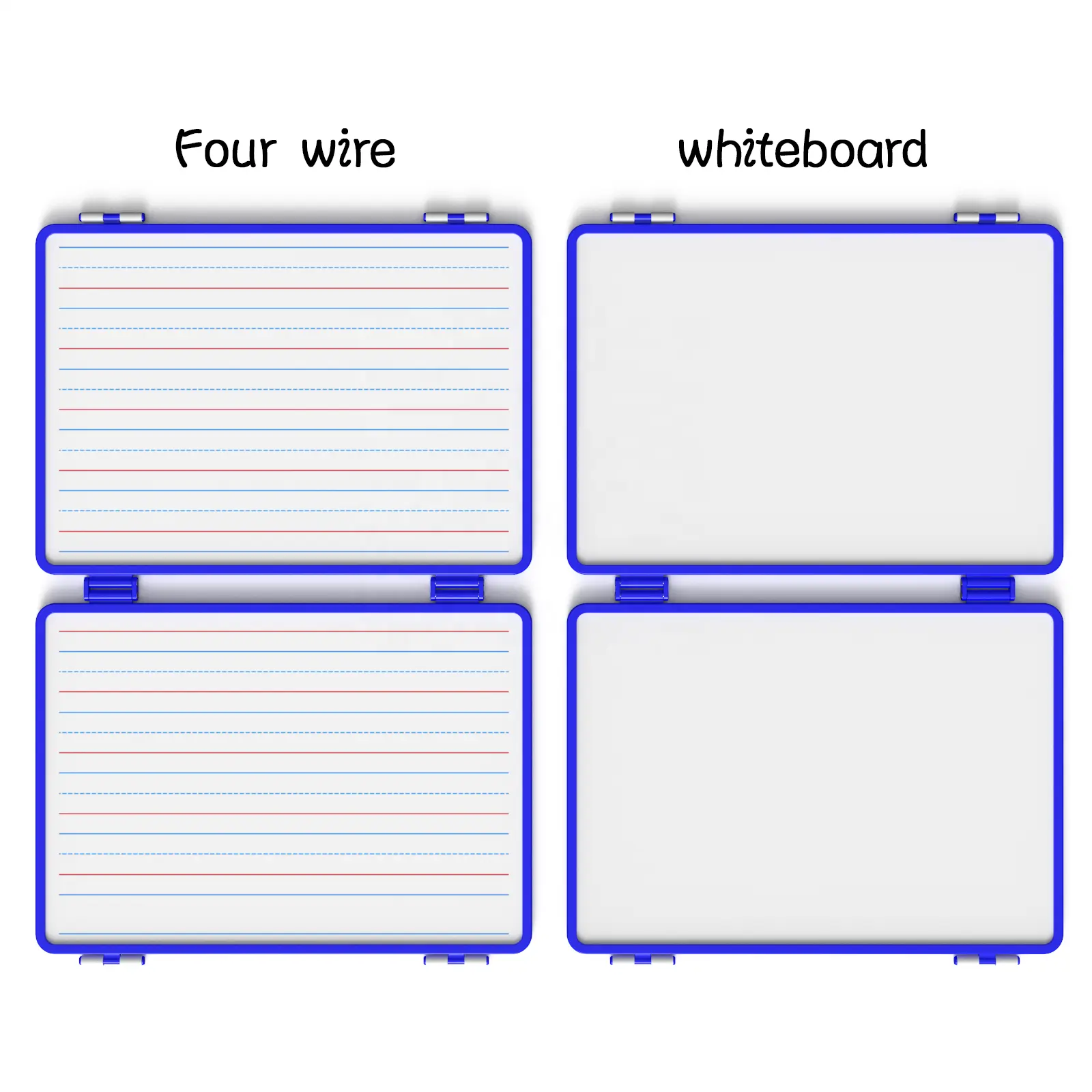 Papan tulis penghapus kering papan putih kecil desain baru Desktop magnetik dapat dilipat 4 sisi papan tulis Mini untuk siswa