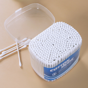 350 pièces, grande taille, vente en gros, cotons-tiges à double tête faciles à ouvrir pour usage domestique, personnalisables en papier/<span class=keywords><strong>bambou</strong></span>/plastique - Product Image 2