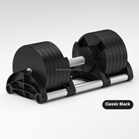 Haltères en fonte réglables par incréments de 5 kg - Poignée ergonomique légère et portable pour l'entraînement des bras et la salle de sport à domicile, capacité maximale de 45 kg