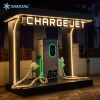 Cubierta para Carga de Vehículos Eléctricos, Personalizada, Comercial, de Acero para Exteriores, con Letrero Luminoso LED 3D para Centro de Carga Rápida