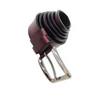 BS INTERNATIONAL Heavy Duty Genuine Leather <b>Men's</b> Vintage Style Steel Pin <b>Buckle</b> Waterproof Eco-Friendly Casual <b>Belt</b>-3.8 CM - Product Image 2