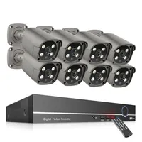 8CH 5MP POE Hd NVR Kit H.265 IP Sistem Kamera Keamanan Audio CCTV Dua Arah Sistem Pengawasan Video Keamanan