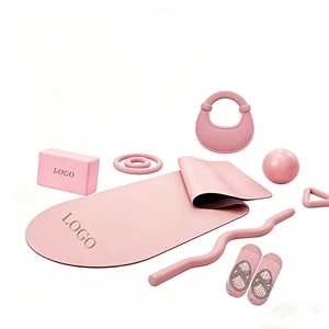 Ensemble de fitness pour la maison avec haltères en silicone rose personnalisés, tapis de yoga, <span class=keywords><strong>kit</strong></span> de Pilates, accessoires de yoga et de Pilates - Product Image 1