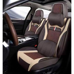 Housse de siège auto en cuir PU simple avec coussin, ensemble complet en cuir multicolore, vente en gros, protection universelle pour voiture - Product Image 2