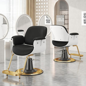 Nouvelle chaise de coiffure en métal, pompe hydraulique robuste, pivotante à 360 degrés, inclinable, design moderne pour salons de beauté, permanente des cheveux - Product Image 2