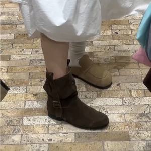 Bottes plates style coréen froncées à bout rond pour femme, confortables et tendance, modèle 2026 - Product Image 4