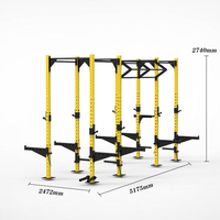 Power Rack, Cage de Squat, Racks de Deadlift, Support de Crossfit, Rig de Fitness pour Salle de Sport, Racks de Cross Fit, Rig Autoportant avec Barre de Traction