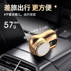 Electric <b>Shaver</b> Mini Rechargeable Waterproof Rotary Men <b>Face</b> Travel Razor Metal Body 90 Min Use - Product Image 3