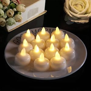 <span class=keywords><strong>Bougie</strong></span> LED sans flamme à lumière blanc chaud vacillante, fonctionnant sur piles, <span class=keywords><strong>petite</strong></span> <span class=keywords><strong>bougie</strong></span> votive électrique pour la décoration de la maison - Product Image 1