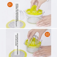 4-in-1 multifunctionele handmatige citruspers voor citroenen, sinaasappels en limoenen met maatbeker voor de keuken