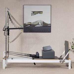 Equipo de Pilates, Reformer de Pilates con Torre, Blanco, Shorty, Reformer de Pilates de Aluminio con Torre, Equipo de Gimnasio - Product Image 3