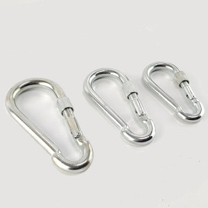 Din5299d moschettone a molla di sicurezza gancio a scatto con blocco a vite - Product Image 3