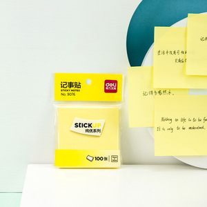 Blocs-notes adhésifs Deli 76x76mm 100 feuilles Bloc-notes carré pour le bureau et les étudiants - Product Image 5