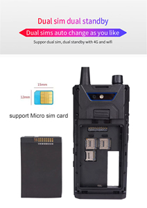 Smartphone tactile Android 4 pouces C03 3G 4G <span class=keywords><strong>avec</strong></span> radio numérique analogique DMR 4W, terminal PDA Bluetooth étanche IP68, téléphone robuste SOS - Product Image 6