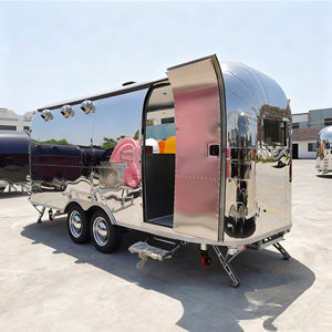 Chariot de vente ambulante en acier inoxydable pour zone panoramique, vente de nourriture en plein air, petit-déjeuner, restauration rapide, brochettes frites, glaces, boissons fraîches - Product Image 3