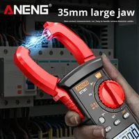 Clamp Meter Digital Presisi Tinggi 600A AC/DC Multimeter Layar LCD Mengukur Arus Tegangan Frekuensi Kapasitansi Resistansi