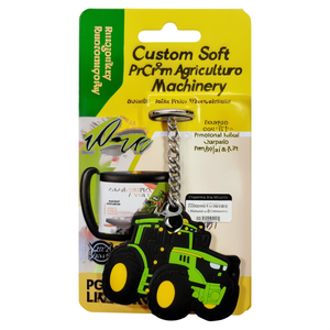 Custom Soft Pvc Farm Tractor Keychain Agricultural <b>Machinery</b> Rubber <b>Key</b> <b>Ring</b> Custom Logo Company Gift - Product Image 3