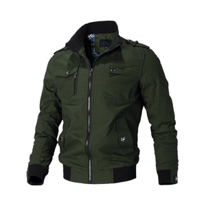 Veste cargo <span class=keywords><strong>d</strong></span>'<span class=keywords><strong>hiver</strong></span> à fermeture éclair de mode personnalisée avec logo, coupe-vent <span class=keywords><strong>pour</strong></span> <span class=keywords><strong>homme</strong></span>, veste <span class=keywords><strong>d</strong></span>écontractée <span class=keywords><strong>pour</strong></span> moto, coupe ajustée - Product Image 2