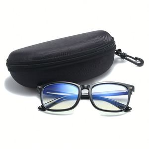 Étui à lunettes en EVA noir de haute qualité, logo personnalisé, étuis et sacs à lunettes de luxe avec fermeture éclair, étui de voyage portable, vente en gros - Product Image 1