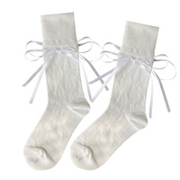Chaussettes fines pour femmes, chaussettes de cheville, ruban de mode, nœud, couleur unie, automne, personnalisable, chaussettes de corps à revers, régulières pour femmes