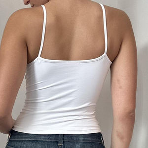 Hot girl's tight and slim-fitting pure-color basic camisole <b>top</b> for women pure and sexy easy to match milk <b>silk</b> <b>top</b> - Product Image 6