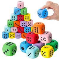 Jeu de construction géant et coloré en cubes souples, 50 pièces, pour l'apprentissage des mathématiques et les fêtes d'enfants
