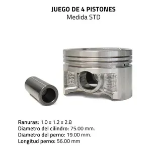 ชุดลูกสูบสำหรับฮอนด้าสำหรับ Civic 4สูบ1.6 D16Y8 16V 95/00ใหม่ก้านสูบอะลูมิเนียมและเพลาข้อเหวี่ยง - Product Image 4