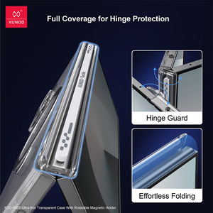 <span class=keywords><strong>XUNDD</strong></span> เคสโทรศัพท์ Samsung Galaxy Z แบบพับ7ได้หรูหราพร้อม ° กระจกแม่เหล็กปรับขาตั้งได้สำหรับปกหลังพับได้5 6 - Product Image 2
