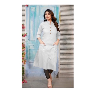 Venta al por mayor de fábrica de suministro Kurti con bolsillo para uso regular Vestidos casuales disponibles a un precio asequible - Product Image 1