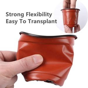 टिकाऊ 90 100 120 130 140 150 160 180 मिमी प्लास्टिक फूल नर्सरी पॉट पौधों के लिए डबल रंग फूल बर्तन - Product Image 4