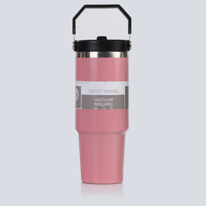 <span class=keywords><strong>Mug</strong></span> de voyage <span class=keywords><strong>isotherme</strong></span> grand format 890 ml (30 oz) avec couvercle à boucle de transport intégrée et bec verseur, récipient thermique sous vide pour boissons chaudes et froides - Product Image 2