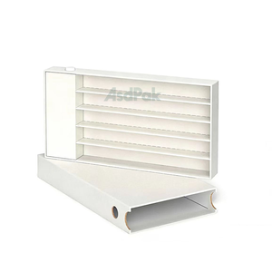 กล่องสี่เหลี่ยมเกรดอาหาร พิมพ์ออฟเซ็ต ลายนูน บรรจุภัณฑ์ม้วนกระดาษรีไซเคิลสีดำ กันน้ำ ทรงเพรียวบาง ผลิตตามสั่ง - Product Image 1