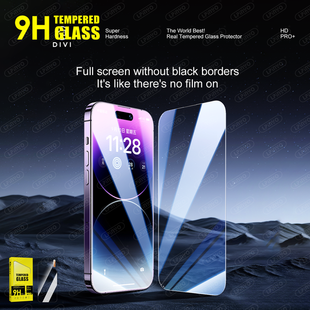 High Quality 2d 0.4mm Tempered Glass Screen Protectors Shockproof for Iphone 15 14 13 Phone