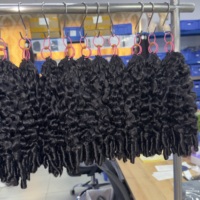 Extensions de cheveux humains au crochet, bouclées birmanes, en vrac, invisibles, pré-séparées, avec fil central