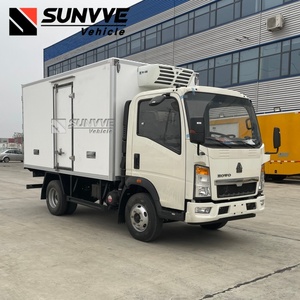 SINOTRUK HOWO 4X2 brand new used 2tons 3tons 5tons <strong>small</strong> mini freezer frozen cold room van <strong>cargo</strong> refrigerated <strong>truck</strong> for sale - Product Image 4