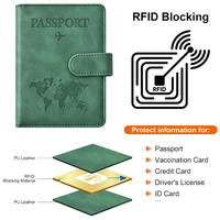 Portefeuille et porte-passeport anti-RFID pour documents de voyage, cartes de crédit et cartes d'identité