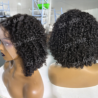 Perruque Afro Kinky Bouclée en Gros, Perruque Frontale HD 13x4 en Dentelle, 100% Cheveux Humains Naturels, Cheveux Bruts Vietnamiens, Perruques Sans Colle, Fournisseurs de Cheveux Humains