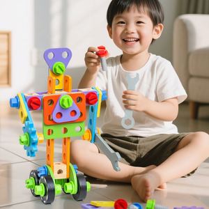 Wooden Tool <b>Bench</b> Construction Play Tools STEM Toys Preschooler 3 4 5 Years Old Boy Birthday Gift Kids Toolbox with Drill - Product Image 1